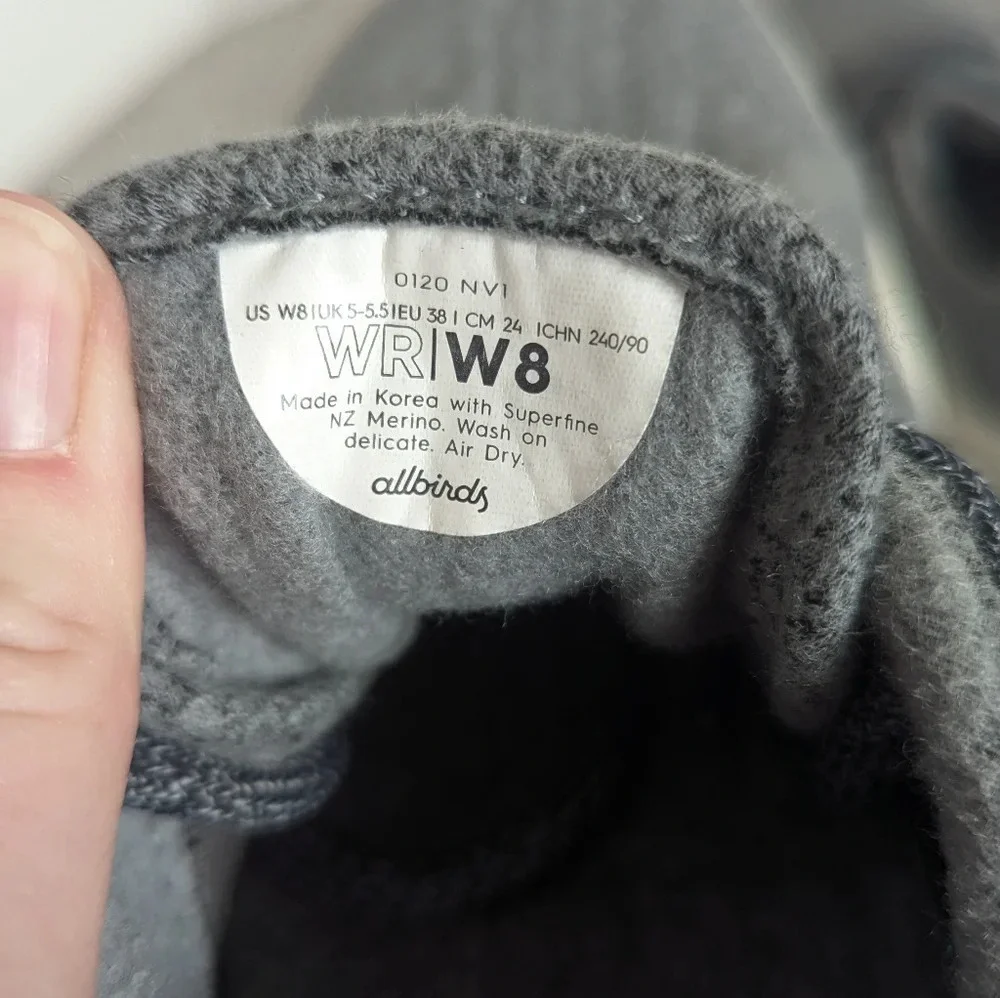 Allbirds Wool Runners Grey sz 8 - Picture 6 of 7